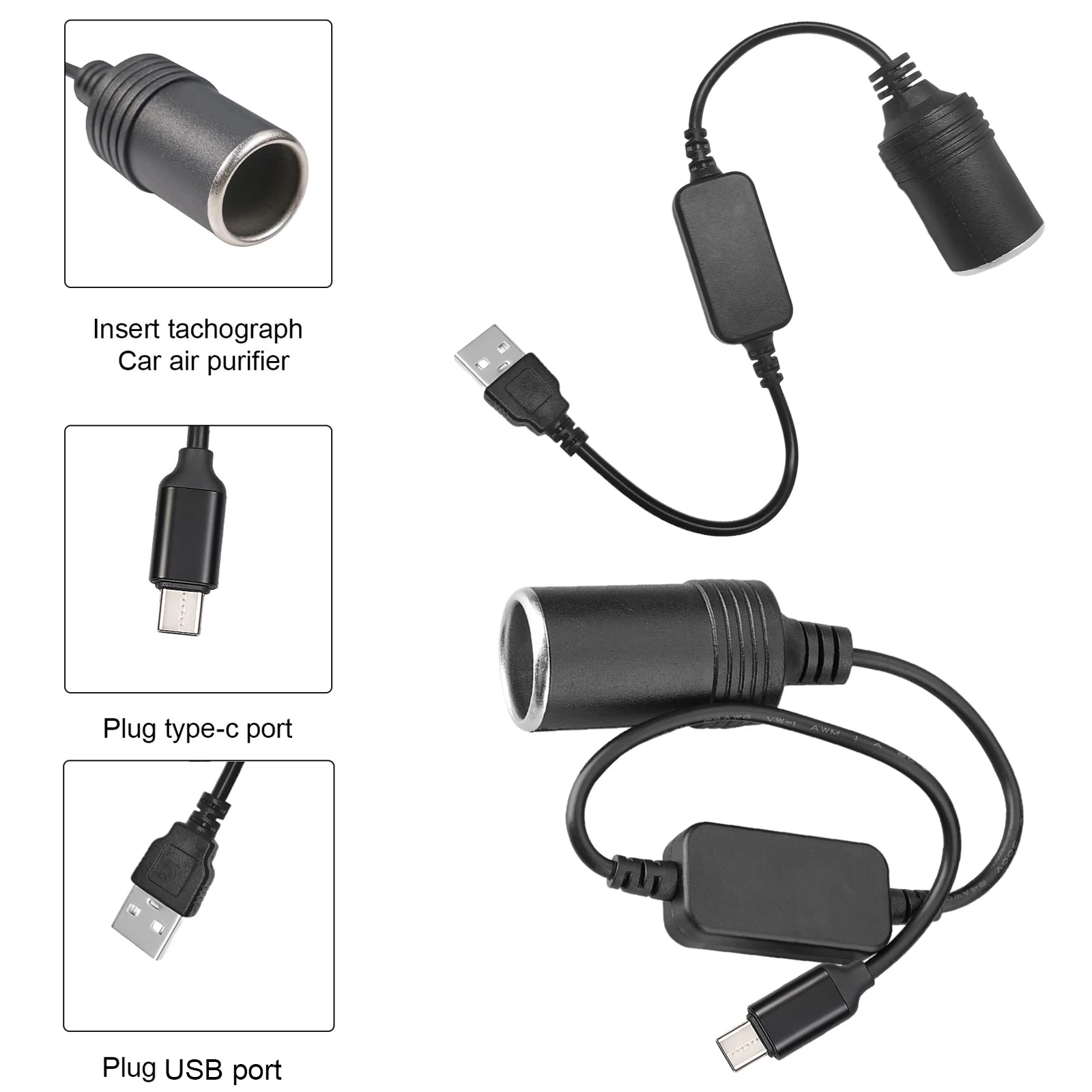 5V ~ 12V 시가 라이터 소켓 유형 C USB 남성 - Accessories For Vaping 리뷰 및 가격